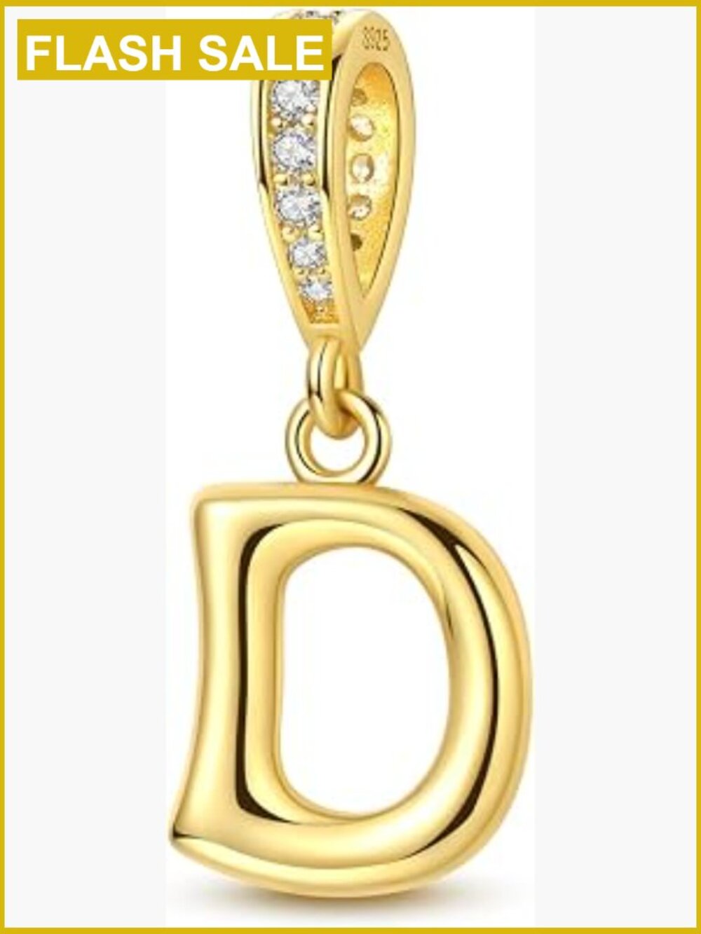 925 Sterling Silver Letter Charm Bead Jewelry for Bracelets Necklace